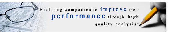 "Enabling companies to improve their performance through high quality analysis"